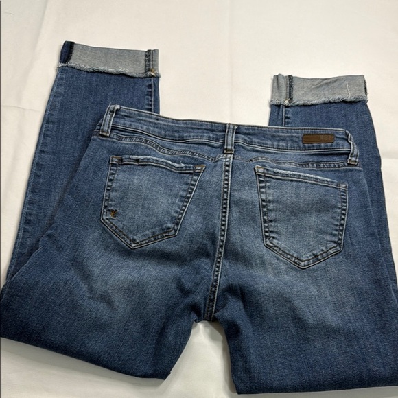 Kut from the Kloth Blue Boyfriend Jeans with Rolled Hems - Picture 3 of 8